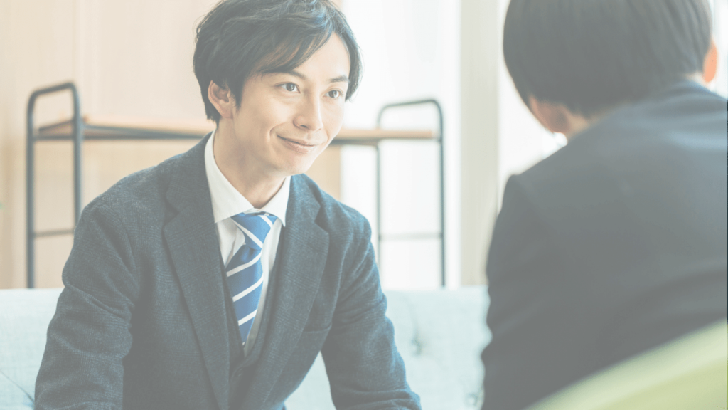 メンティーの話を聴くメンター