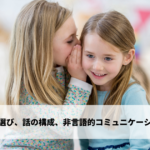 言葉選び、話の構成、非言語的コミュニケーション