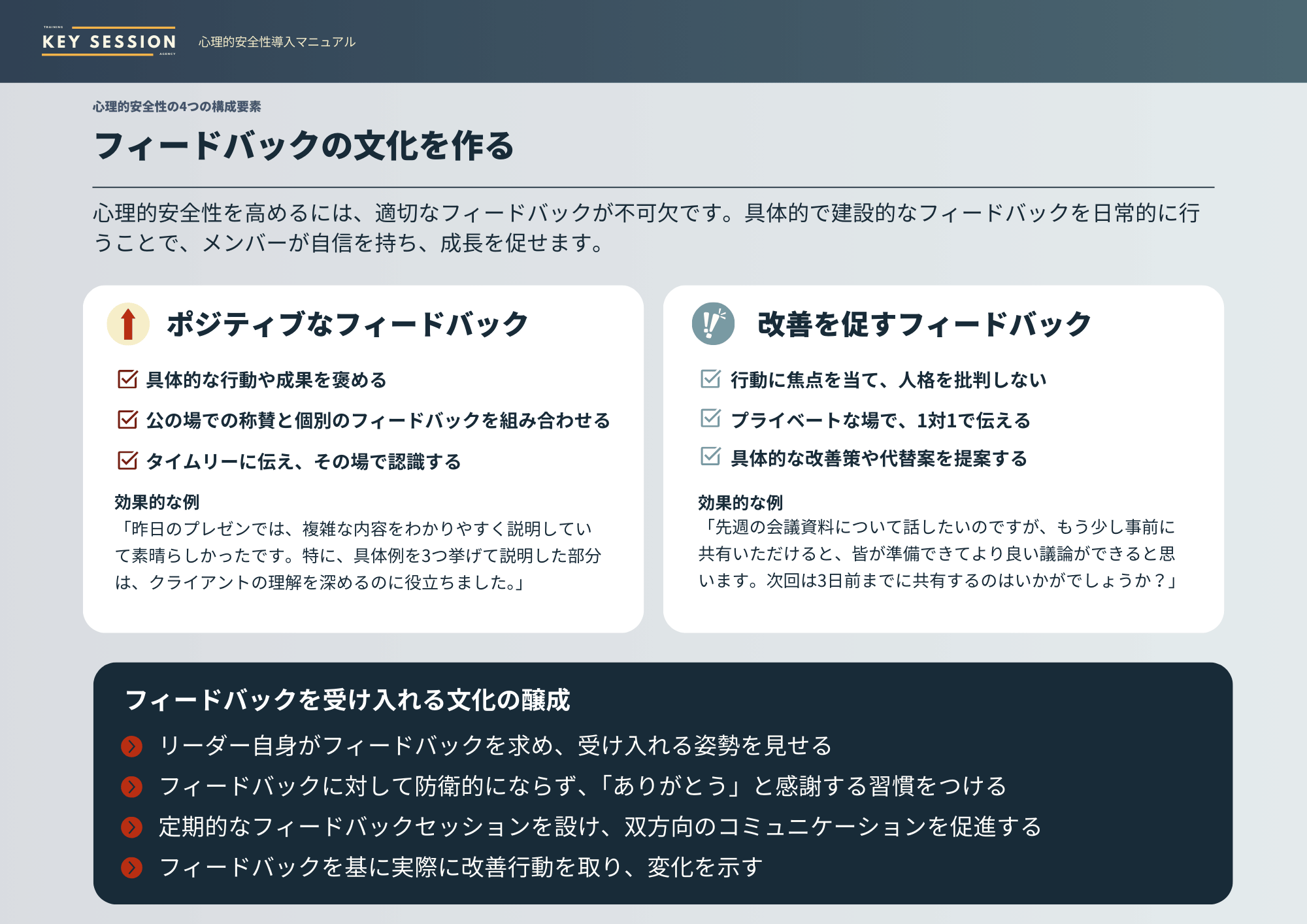 フィードバックの文化を作る